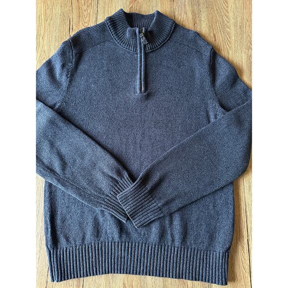 Eddie Bauer Men's Brown Quarter Zip Size Large - Picture 1 of 5